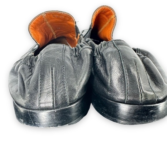 Ernesto Dolani Leather Loafer Almond Toe Elasticated Trim Black Men's Size 41 - Picture 3 of 12